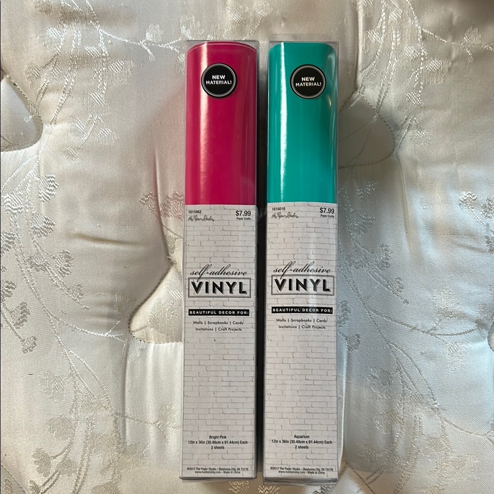 Self-Adhesive Vinyl Set - Bright Pink and Aquarium
